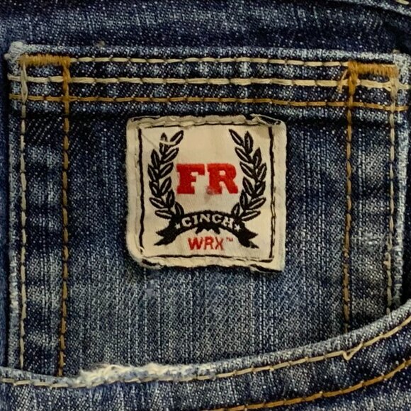 Cinch WRX FR Straight White Label Flame Resistant Blue Jeans 36x30 Workwear - Picture 7 of 11